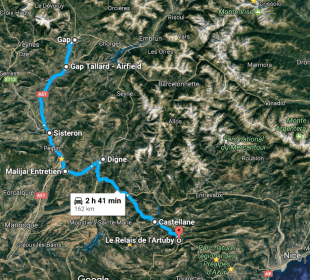 pic gap to le relais route map